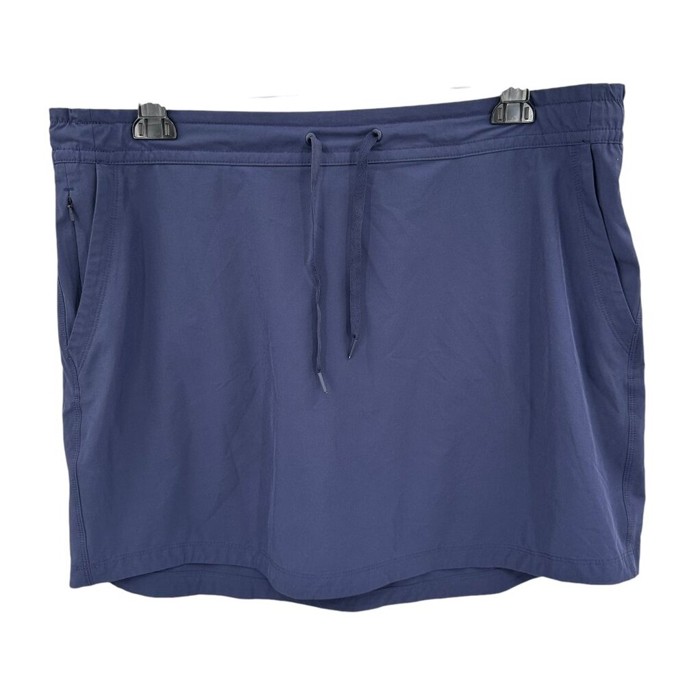 REI Co-Op XL Regular Fit Skirt Navy Blue Pull-On Drawstring Athletic Outdoor